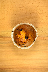Cupcake on a wooden table