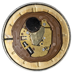 quartz mechanism of watch, battery, coil, high resolution and detail