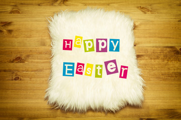 fur carpet on wood floor