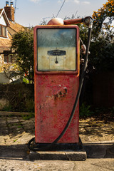 Old vintage petrol pump