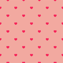 Seamless pattern with hearts