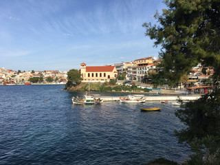 Fototapeta na wymiar Harbour of Neos Marmaras