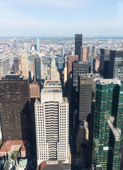 New York City Manhattan midtown aerial view