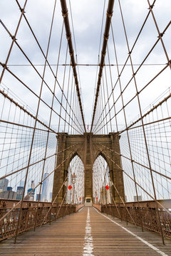 Brooklyn Bridge, nobody, New York City USA