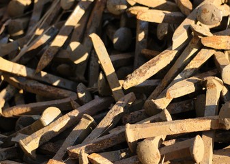 Railroad spike pile 2