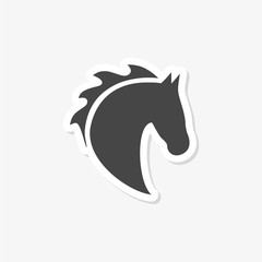 Vector illustration of horse head icon