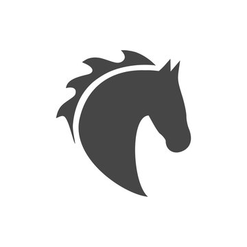 Vector illustration of horse head icon