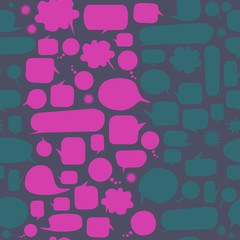 Seamless speech bubble background with text space. Vector