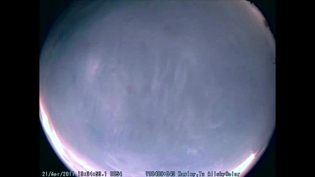 Fish Eye View of Spider Lightning Flashing Overhead