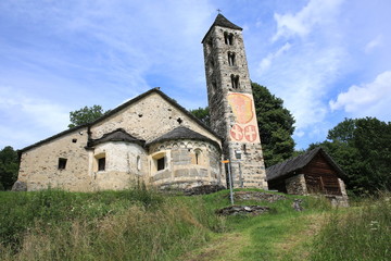 Fototapeta na wymiar Historic Church San Carlo in Tessin, Switzerland