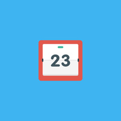 calendar app icon. flat design
