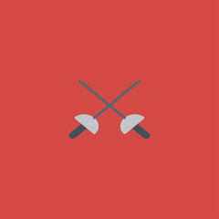 swords icon, flat design