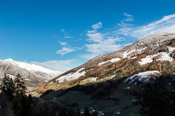 colorful sunset in the Valle Aurina