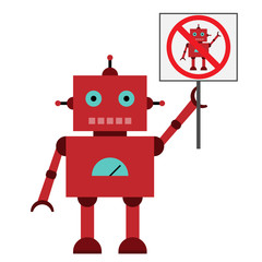 Vector illustration of a toy Robot