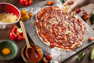 Pizza cooking ingredients