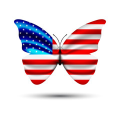 butterfly flag of united states of america