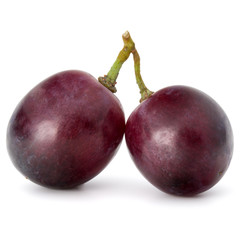 Red grape berry bunch isolated on white background cutout
