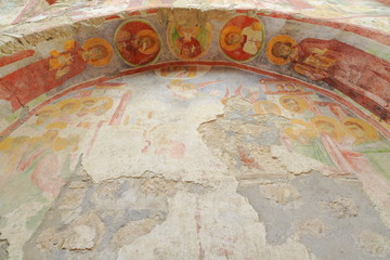 Frescoes-life of St.Nicolas-Santa Claus. Church in ancient Myra-Demre-Turkey. 0608