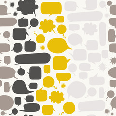 Seamless speech bubbles background. Vector