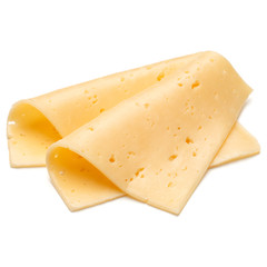 cheese slices isolated on white background cutout