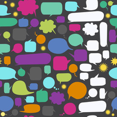 Seamless speech bubbles background. Vector