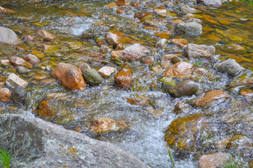 Mountain river rocks in Villa General Belgrano, Cordoba Province, Argentina