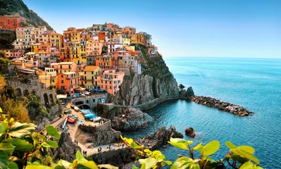 Photo sur Plexiglas Ligurie Manarolla colorée aux Cinque Terre