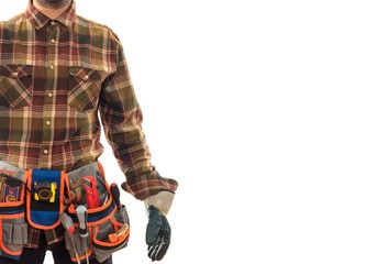Worker with a tool belt