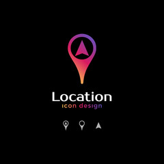 up arrow icon. location icon for map