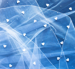 Valentine's Day background, with hearts and various romantic ele