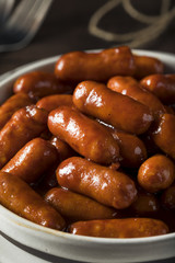 Homemade Barbecue Little Smoky Cocktail Wieners