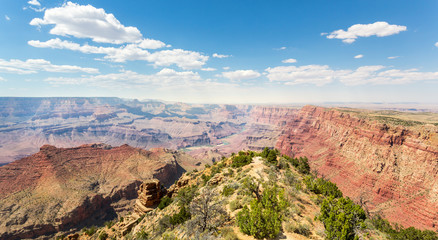 Stone mountains valley landscape at Grand Canyon