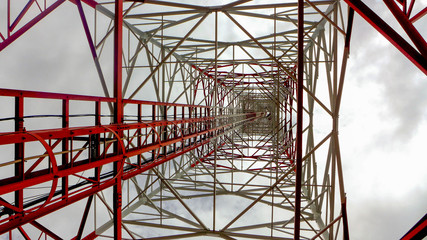 bottom view for telecommunication tower
