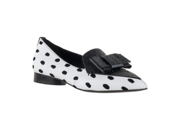 Women's shoes on a white background. premium footwear. Italian branded shoes.