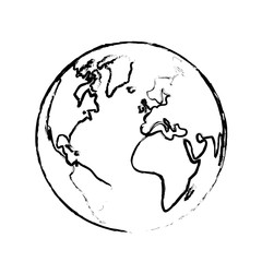 The earth with its different continents and countries, vector illustration