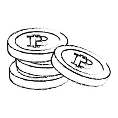 Bitcoin icons, digitally moneys symbols, vector illustration