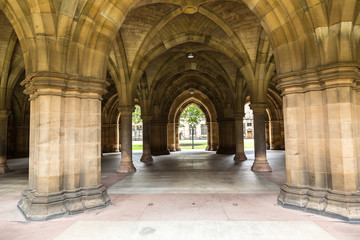 Fototapeta na wymiar University of Glasgow Cloisters, Scotland