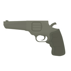 Pistol for civil defense, military equipment vector illustration design