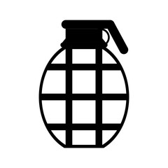 Grenade military equipment icon image vector illustration design