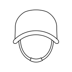 Military figure with his protective helmet icon image vector illustration