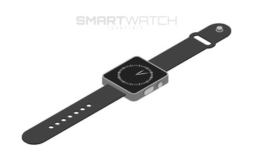 Isometric smart watches. Isolated on white background for your projects and infographics