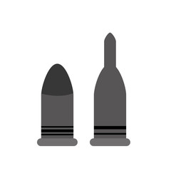 Bullets contour for military weapons, icon image vector illustration