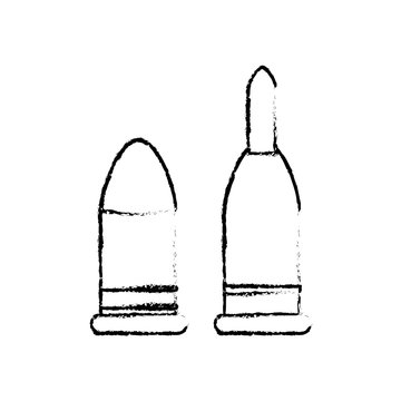 Bullets silhouette for military weapons, icon image vector illustration