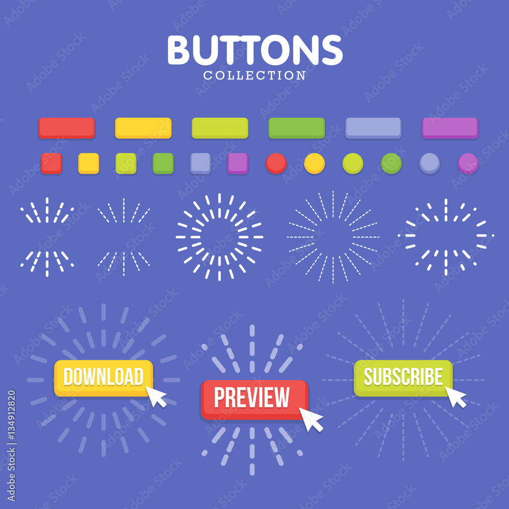 Poster buttons maker constructor. create your banner for web, presentation, game