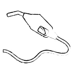 Contour funnel oil nozzle icon image, vector illustration