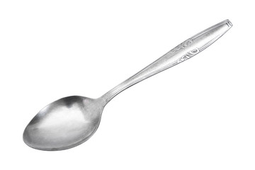 Silver spoon.Stainless Spoon isolated