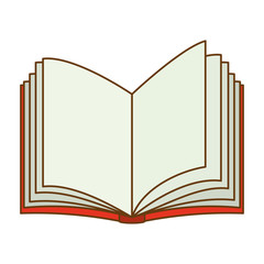 Red notebook with white foil icon image, vector illustration