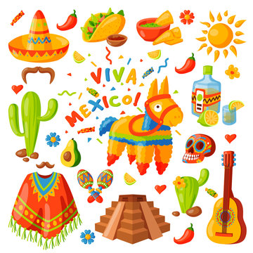 Mexico icons vector illustration.