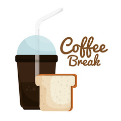 delicious coffee break icon vector illustration design