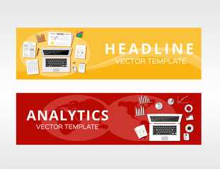 Business analytics. Business solution advertisement concept illustration for banner, brochure, graphic template.